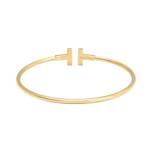 Tiffany T Diamond Wire Bracelet Yellow Gold